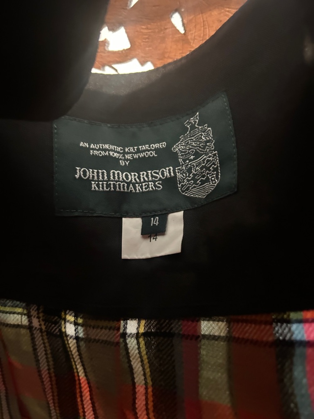 Plaid Mini Kilt Skirt with Buckle Straps - Green/Red - Picture 4 of 6